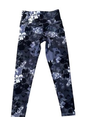 Fabletics Salar PowerHold Leggings Women's Large Black Gray Floral